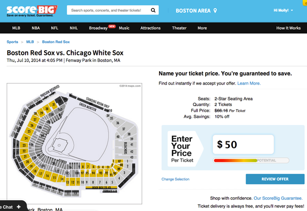 ScoreBig Boston Ticket Sales