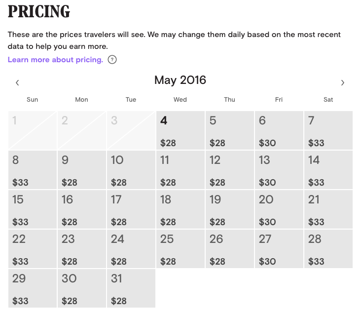 Turo Dynamic Rental Pricing & Availablity Calendar